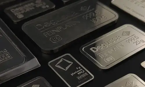 Platinbarren für den Edelmetallankauf